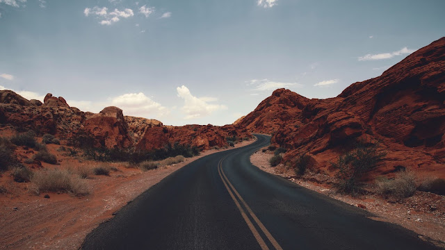 USA, Nature, Desert, Road, Marking