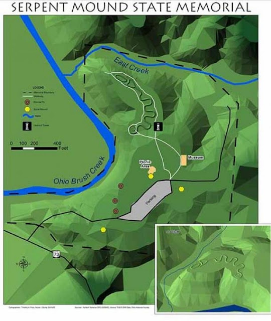 Цифровая ГИС-карта Большого Змеиного кургана в Огайо