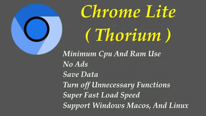 Chrome Lite (Thorium) The Fastest Web Browser For Low-End PC