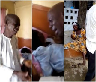 Heartbreaking video of a Nigerian couple crying uncontrollably with their child, who died due to unpaid medical bill