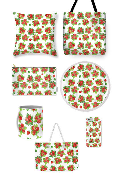 strawberry raspberry acerola pattern