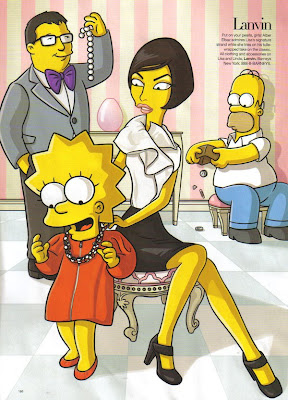 The Simpsons go to Paris with Linda Evangelista @ sweetassugarman.blogspot.com