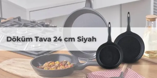 Döküm Tava 24 cm Siyah
