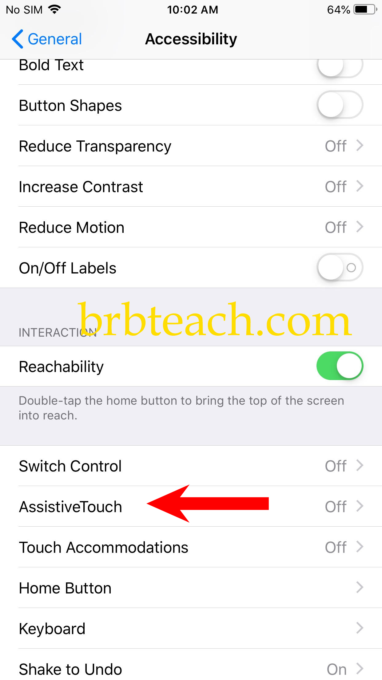 How to turn on Assistive touch