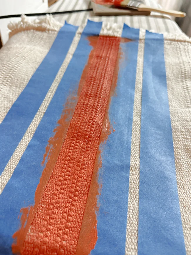 painter's tape with orange stripe