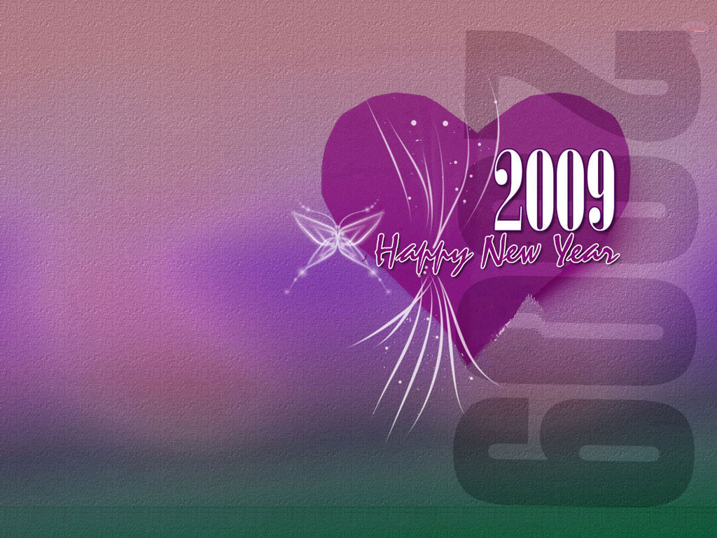 New year Wish with Nice wallpaper 2009 - IndusLadies