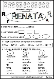 Brincando com o nome Renata