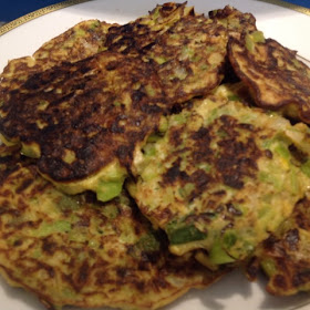 homemade leek patties on a plate