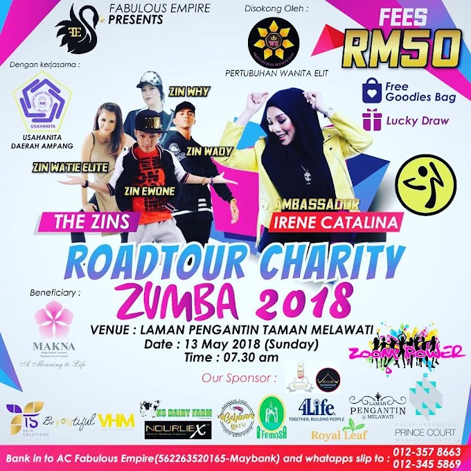 Berzumba Sambil Beramal di 'Road Tour Charity Zumba 2018 - FAB Dance' Anjuran Fabulous Empire