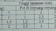 Tabel berikut merupakan hasil percobaan pertumbuhan tanaman jagung. Kesimpulan yang dapat ditarik dari data tersebut adalah....