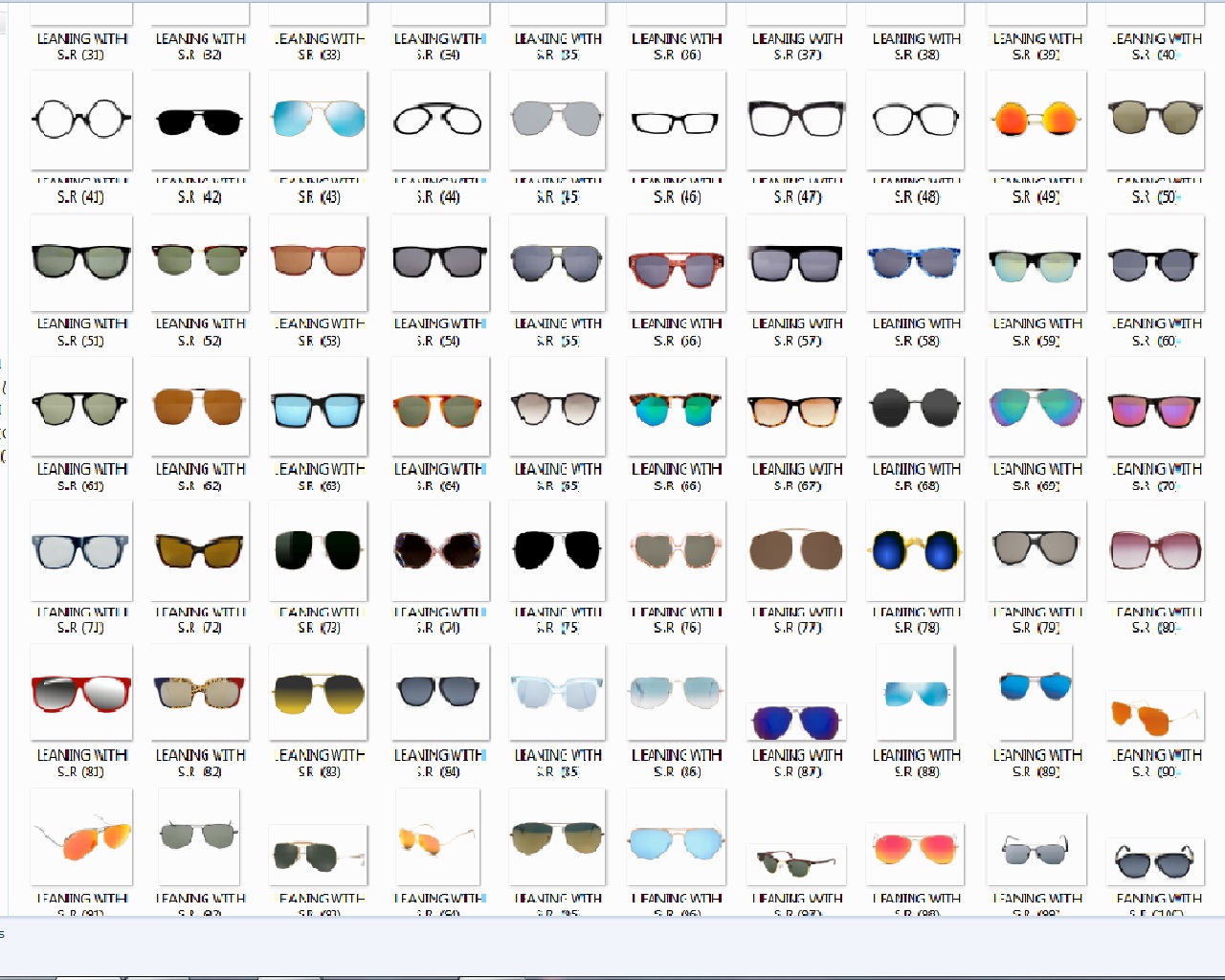 200 Sunglass PNG Stock Zip File LEARNING WITH SR