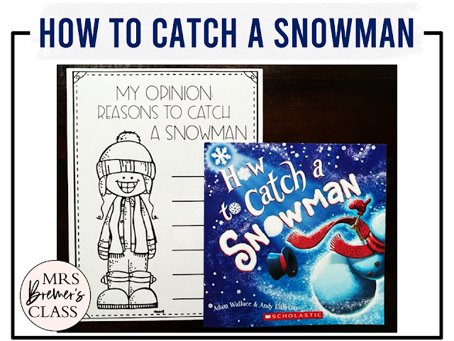 How to Catch a Snowman book activities unit with literacy printables, reading companion activities, lesson ideas, and a craft for winter in Kindergarten and First Grade