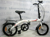 Sepeda Lipat Laux Turin 6 Speed Shimano 16 Inci