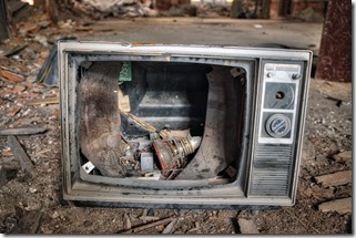 Broken Old Television