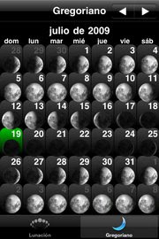 Calendario lunar iPhone