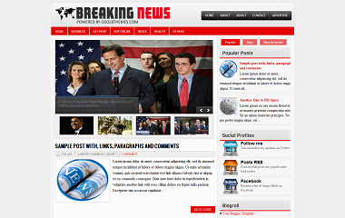 Breaking News Blogger Template