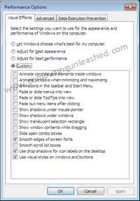 Speeding Up Windows 7 by removing unwanted visual effects