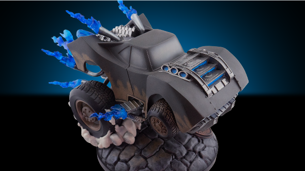Cryptozoic The Batman Designer Series Batmobile Statue blue flame edition