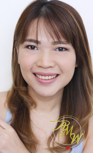 a photo of NIkki Tiu Askmewhats wearing Cathy Doll Nude Me Liquid Lip Matte Moss ROse