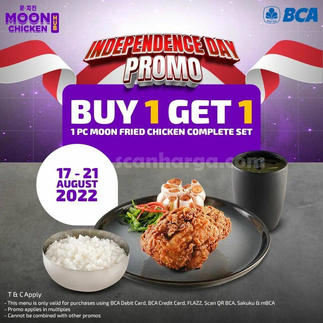 Promo Moon Chicken x BCA Hari Kemerdekaan - Beli 1 Gratis 1
