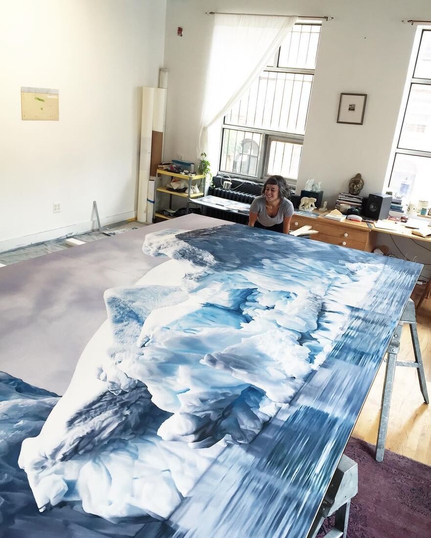 04-Last-look-Zaria-Forman-Ice-Snow-and-Water-Pastel-Drawings-www-designstack-co