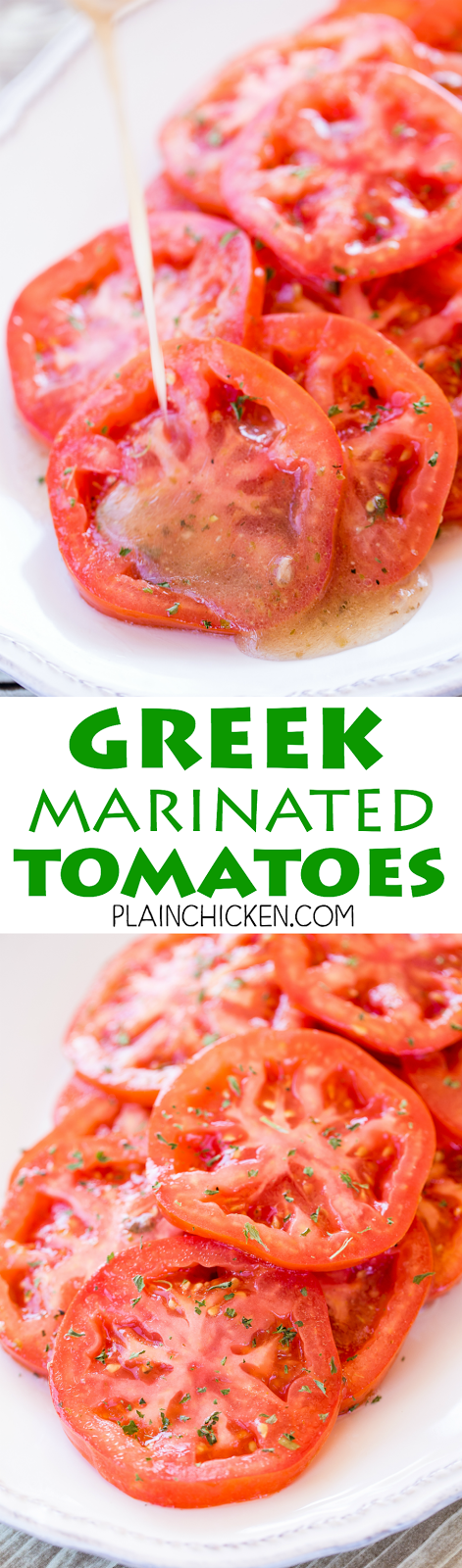  Great way to use up all those yummy ripe tomatoes Greek Marinated Tomatoes