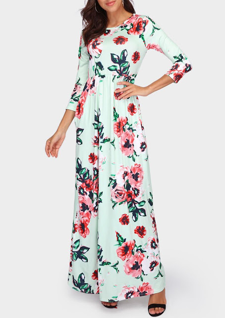 Floral Floor-Length Maxi Dress