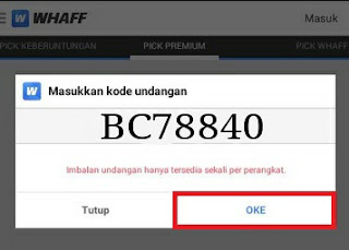 kode undangan whaff reward dan whaff locker