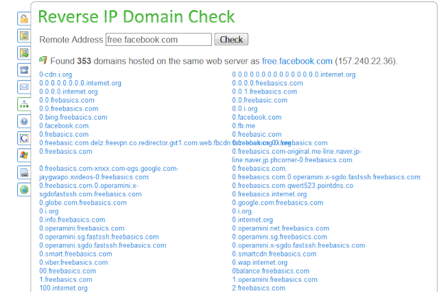 scanning for all other doamins hosted on same server sa your free site