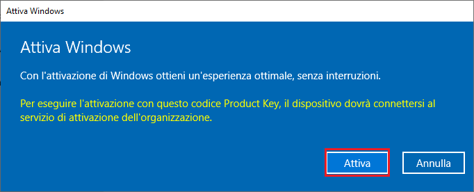 Attiva Windows