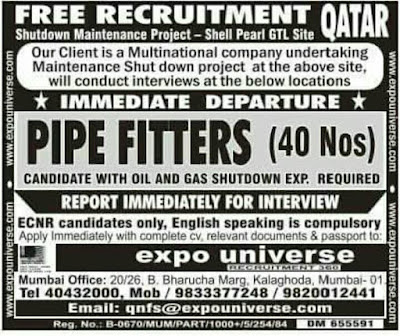 Shell Project Site JObs for Qatar - Free Recruitment