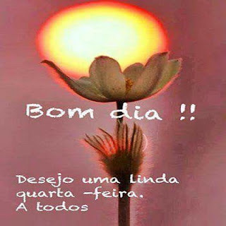 Desejo uma linda quarta-feira a todos.