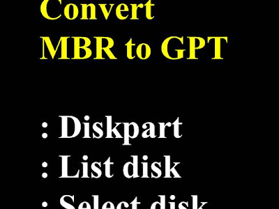 Convert MBR To GPT