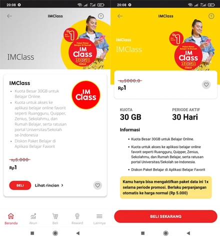 Cara Beli Paket Internet Indosat 30 Gb Rp 1 Imclass Arunapasman