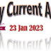 23 January 2023 Current Affairs