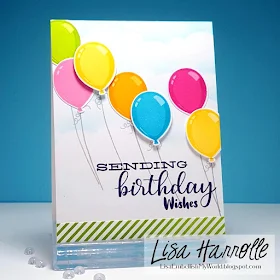 Sunny Studio Stamps: Birthday Balloon Customer Card Share by Lisa Harrolle