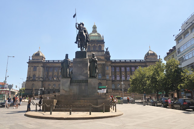 Statue of St Wenceslas and the National Museum