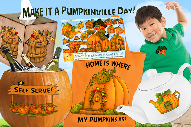The pumpkin harvest is coming in so head on over to get your Pumpkinville clipart images by Annie Lang now!