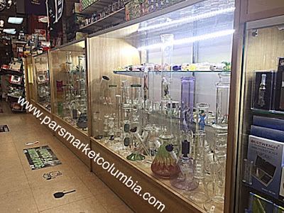 Waterpipe and Glass Pipes Display at Howard County Columbia Maryland 21045