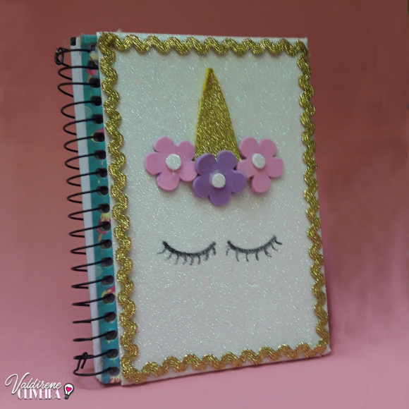 caderno decorado com eva by valdirene oliveira