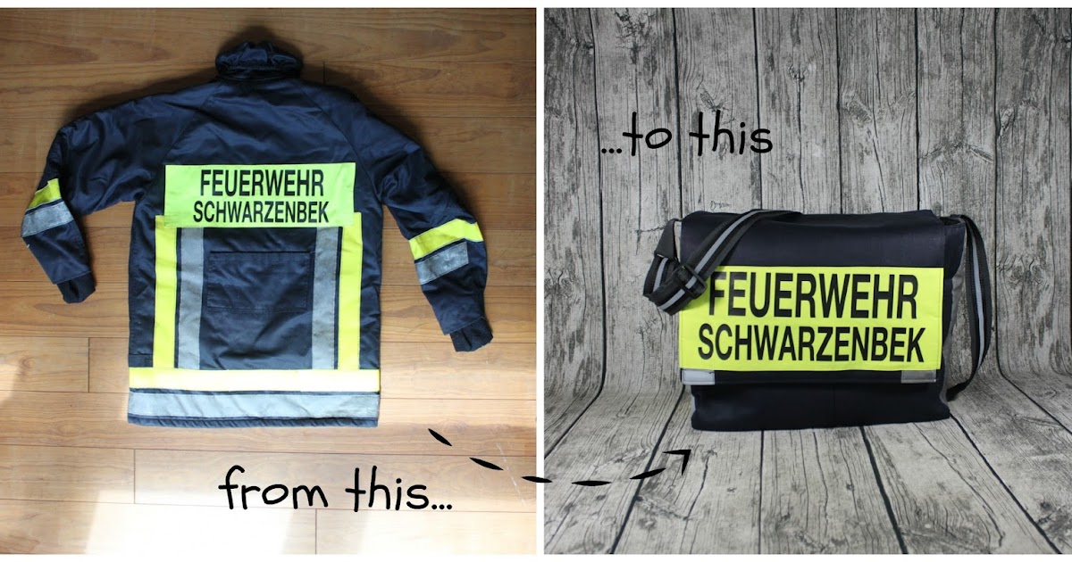 Tasche aus feuerwehrjacke nähen