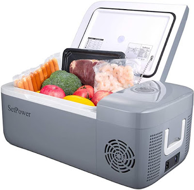 Setpower FC12 13.5 Quarts Portable Freezer Fridge 12V Cooler, 0℉-50℉, DC 12/24V, Car Fridge Compact Refrigerator, for Truck, Van, RV Road Trip, Outdoor, Camping, Picnic, BBQ