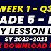 WEEK 1 GRADE 5 DAILY LESSON LOG Q3