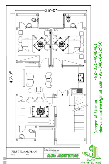 25x45 House plan, elevation, 3D view, 3D elevation, house elevation