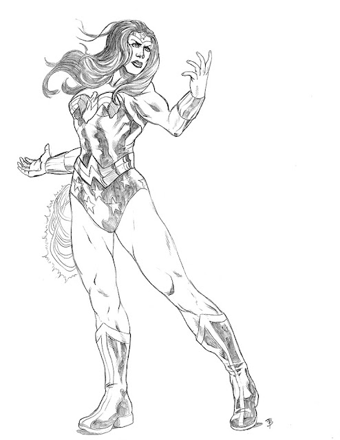 Wonder Woman sketch pencils