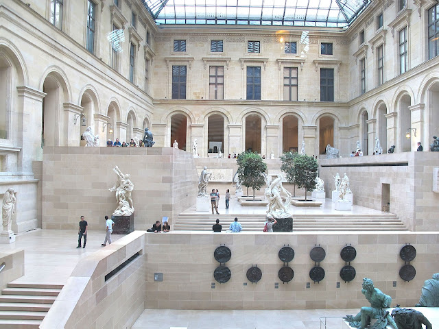 Parijs : Place de la Concorde, la Tuilerie en het Louvre