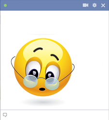 Spectacle emoticon for Facebook