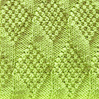 Learn Moss Diamond and Lozenge Knit Purl Pattern with our easy to follow instructions at HandKnittingStitches.com