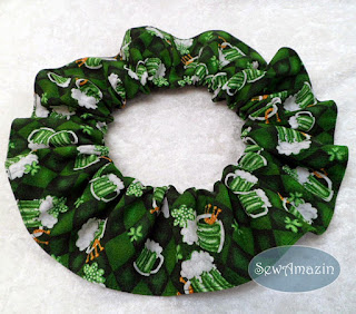  Green Beer Mugs St Patricks Day Lucky Dog Scrunchie Ruffle