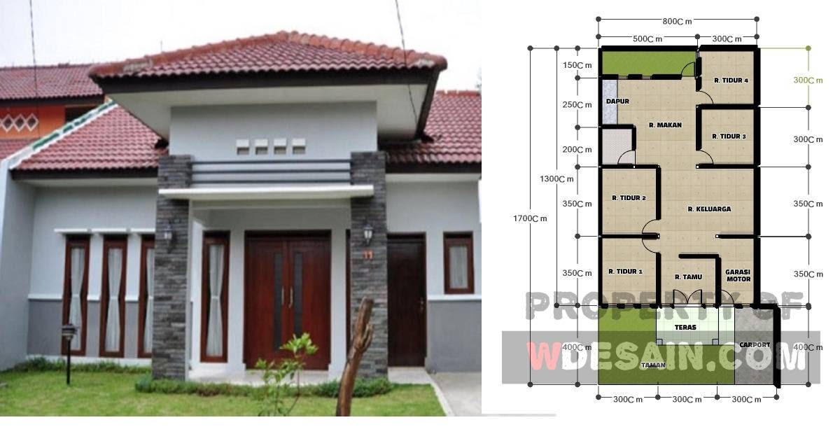 Rumah Minimalis 4 Kamar Tidur Satu Lantai DESAIN RUMAH 